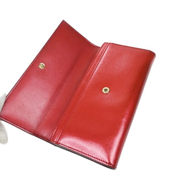 GUCCI GG Lovely Heart Long Bifold Wallet Purse Leather Red GHW Italy 02KB157 - Picture 9 of 15